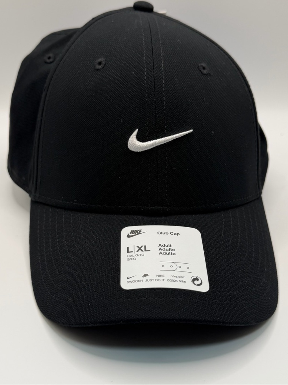 Nike Dri-FIT Club Cap Snapback Black L/XL Unisex Adjustable Hat